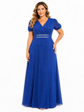MAVİ KEMERLİ SİMLİ ABİYE